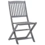 Folding garden chairs 4 pcs cushions solid acacia wood by vidaXL, Garden chairs - Ref: Foro24-3064581, Price: 202,99 €, Disco...