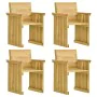 5-piece garden dining table with impregnated pine wood cushions by vidaXL, Garden sets - Ref: Foro24-3065717, Price: 488,51 €...