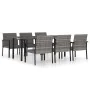 7-piece synthetic rattan gray garden dining set by vidaXL, Garden sets - Ref: Foro24-3065715, Price: 405,66 €, Discount: %