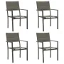 Garden dining set 5 pieces steel and black textilene by vidaXL, Garden sets - Ref: Foro24-3200743, Price: 259,17 €, Discount: %