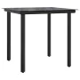 Garden dining set 5 pieces steel and black textilene by vidaXL, Garden sets - Ref: Foro24-3200743, Price: 259,17 €, Discount: %