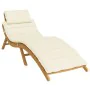 Cream Oxford fabric sun lounger cushion 186x58x3 cm by vidaXL, Cushions for chairs and sofas - Ref: Foro24-314160, Price: 37,...