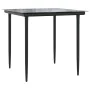 Garden dining set 5 pieces steel and black textilene by vidaXL, Garden sets - Ref: Foro24-3200735, Price: 279,95 €, Discount: %