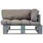 Garden sofa made of pallets with gray cushions and pine wood. by vidaXL, Outdoor sofas - Ref: Foro24-275294, Price: 148,66 €,...