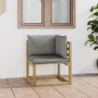 Garden corner sofa with green impregnated wood cushions by vidaXL, Modular outdoor sofas - Ref: Foro24-3064961, Price: 73,56 ...