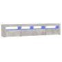 TV cabinet with LED lights concrete gray 210x35x40 cm by vidaXL, TV Furniture - Ref: Foro24-3152733, Price: 120,50 €, Discoun...