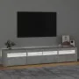 TV cabinet with LED lights concrete gray 210x35x40 cm by vidaXL, TV Furniture - Ref: Foro24-3152733, Price: 120,50 €, Discoun...