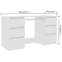 White plywood desk 140x50x77 cm by vidaXL, Desks - Ref: Foro24-800810, Price: 182,49 €, Discount: %