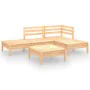 Gartenmöbel-Set 5-teilig aus massivem Kiefernholz von vidaXL, Gartensets - Ref: Foro24-3082622, Preis: 224,20 €, Rabatt: %