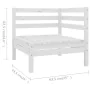 Garden furniture set 6 pieces solid white pine wood by vidaXL, Garden sets - Ref: Foro24-3082683, Price: 298,37 €, Discount: %