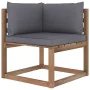 3-piece pallet garden set with impregnated pine wood cushions by vidaXL, Garden sets - Ref: Foro24-3067308, Price: 197,10 €, ...