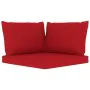 11-piece garden furniture set with red cushions by vidaXL, Garden sets - Ref: Foro24-3067578, Price: 674,59 €, Discount: %