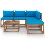 6-piece pallet garden furniture with impregnated wood cushions by vidaXL, Garden sets - Ref: Foro24-3067432, Price: 366,99 €,...