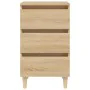 Bedside table solid Sonoma oak wood legs 40x35x69 cm by vidaXL, Nightstands - Ref: Foro24-805893, Price: 66,49 €, Discount: %