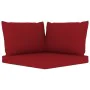 Garden furniture set 9 pieces with red wine red cushions by vidaXL, Garden sets - Ref: Foro24-3067557, Price: 540,64 €, Disco...