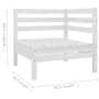 Garden furniture set 10 pieces solid white pine wood by vidaXL, Garden sets - Ref: Foro24-3083060, Price: 468,79 €, Discount: %