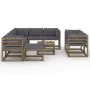 Garden furniture 10 pieces with anthracite gray cushions by vidaXL, Garden sets - Ref: Foro24-3067560, Price: 691,43 €, Disco...