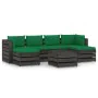 Garden furniture 7 pieces with gray impregnated wood cushions by vidaXL, Garden sets - Ref: Foro24-3068329, Price: 609,88 €, ...