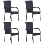 5-piece black garden dining set by vidaXL, Garden sets - Ref: Foro24-3067693, Price: 321,26 €, Discount: %