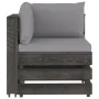 Garden furniture 6 pieces with gray impregnated wood cushions by vidaXL, Garden sets - Ref: Foro24-3068277, Price: 588,21 €, ...