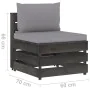 Garden furniture 6 pieces with gray impregnated wood cushions by vidaXL, Garden sets - Ref: Foro24-3068277, Price: 588,21 €, ...