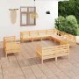 Gartenmöbel-Set 11-teilig aus massivem Kiefernholz von vidaXL, Gartensets - Ref: Foro24-3083214, Preis: 565,63 €, Rabatt: %