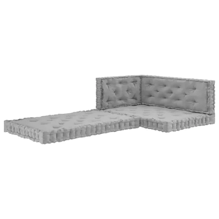 Cushions for floor pallets 4 units gray cotton by vidaXL, Cushions for chairs and sofas - Ref: Foro24-3068602, Price: 159,99 ...