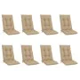 Reclining garden chairs with cushions 8 pcs solid teak by vidaXL, Garden chairs - Ref: Foro24-3072559, Price: 889,06 €, Disco...