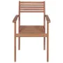 Stackable garden chairs 8 units teak wood with cushions by vidaXL, Garden chairs - Ref: Foro24-3072615, Price: 665,62 €, Disc...