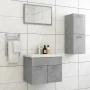 Badezimmermöbelset aus betongrauer Spanplatte von vidaXL, Badezimmermöbel - Ref: Foro24-3071004, Preis: 94,79 €, Rabatt: %