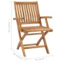 Folding garden chairs 4 pcs solid teak wood with cushions by vidaXL, Garden chairs - Ref: Foro24-3072724, Price: 498,65 €, Di...