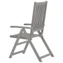 Reclining garden chairs and cushions 8 units gray acacia wood by vidaXL, Garden chairs - Ref: Foro24-3075145, Price: 572,35 €...