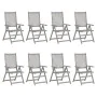 Reclining garden chairs and cushions 8 units gray acacia wood by vidaXL, Garden chairs - Ref: Foro24-3075152, Price: 563,10 €...