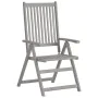 Reclining garden chairs and cushions 8 units gray acacia wood by vidaXL, Garden chairs - Ref: Foro24-3075152, Price: 563,10 €...