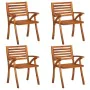 Garden chairs with cushions 4 units solid acacia wood by vidaXL, Garden chairs - Ref: Foro24-3075184, Price: 373,27 €, Discou...