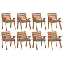 Garden chairs 8 pcs solid teak wood with cushions by vidaXL, Garden chairs - Ref: Foro24-3075217, Price: 654,38 €, Discount: %