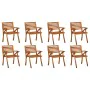 Garden chairs 8 units solid teak wood with cushions by vidaXL, Garden chairs - Ref: Foro24-3075204, Price: 652,21 €, Discount: %