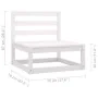 Garden furniture set with cushions 8 pieces solid white pine wood by vidaXL, Garden sets - Ref: Foro24-3076885, Price: 783,91...