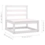 12-piece garden furniture set with white pine wood cushions by vidaXL, Garden sets - Ref: Foro24-3077270, Price: 916,35 €, Di...