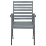 Garden dining chairs 4 pcs solid acacia wood gray by vidaXL, Garden chairs - Ref: Foro24-3078401, Price: 319,04 €, Discount: %