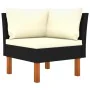 Set muebles de jardín 7 pzas ratán sintético eucalipto negro de vidaXL, Conjuntos de jardín - Ref: Foro24-3082083, Precio: 45...