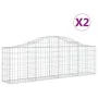 Gabionenkörbe 2 Stück Bogenform Eisen 200x30x60/80 cm von vidaXL, Töpfe und Pflanzgefäße - Ref: Foro24-3145388, Preis: 148,09...