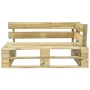 Green impregnated pine wood pallet corner garden sofa by vidaXL, Modular outdoor sofas - Ref: Foro24-3066553, Price: 106,03 €...