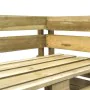 Grün imprägniertes Paletten-Gartensofa aus Kiefernholz von vidaXL, Modulare Sofas für den Außenbereich - Ref: Foro24-3066553,...