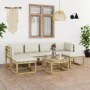 7-piece garden furniture set with impregnated wood cushions by vidaXL, Garden sets - Ref: Foro24-3065010, Price: 487,51 €, Di...