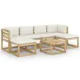 7-piece garden furniture set with impregnated wood cushions by vidaXL, Garden sets - Ref: Foro24-3065010, Price: 487,51 €, Di...