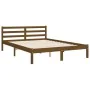 Honey brown solid wood bed frame and headboard 140x200 cm by vidaXL, Beds and slatted bases - Ref: Foro24-3194769, Price: 158...