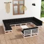 13-piece garden furniture set with white pine wood cushions by vidaXL, Garden sets - Ref: Foro24-3077280, Price: 1,00 €, Disc...