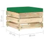 3-piece garden furniture with green impregnated wood cushions by vidaXL, Garden sets - Ref: Foro24-3074584, Price: 269,16 €, ...