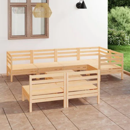 Gartenmöbel-Set 8-teilig aus massivem Kiefernholz von vidaXL, Gartensets - Ref: Foro24-3082752, Preis: 372,32 €, Rabatt: %